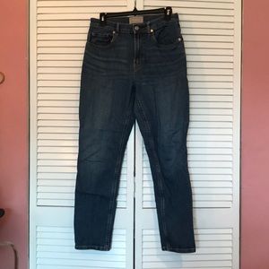 Everlane high rise cheeky straight faded indigo